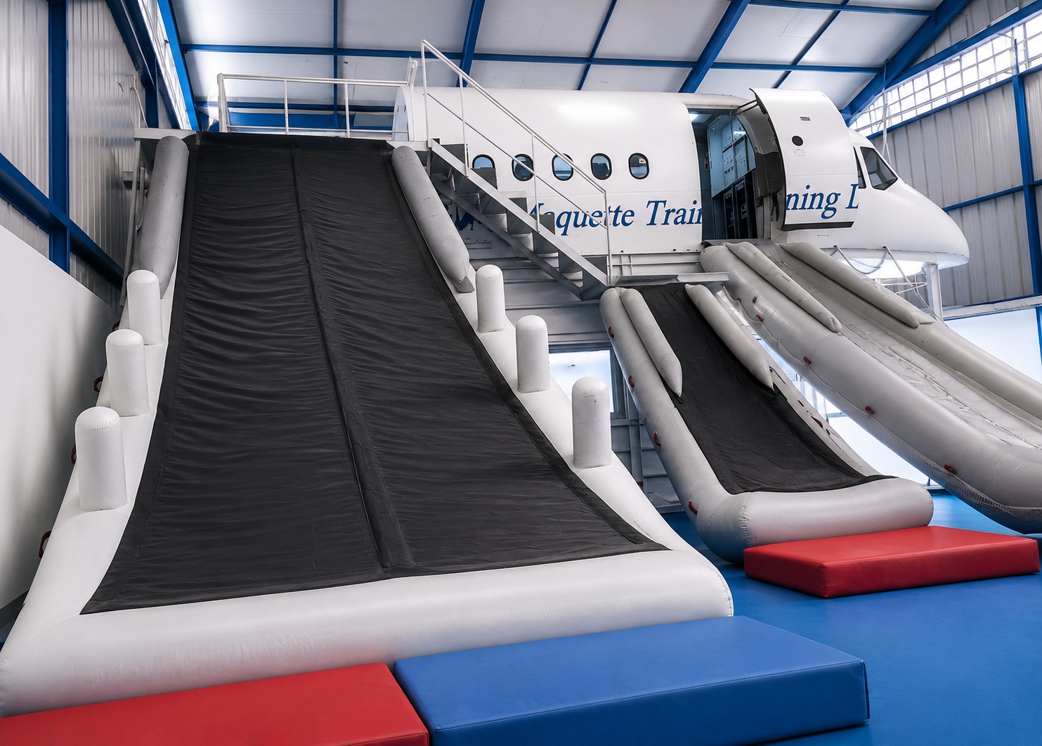 Skywings evacuation slide training